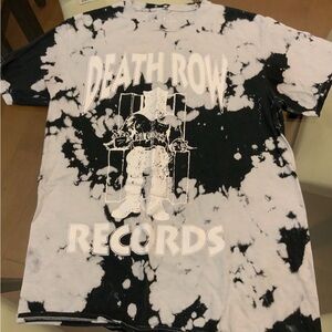 Black and White Short Sleeve Tie-Dye Tee